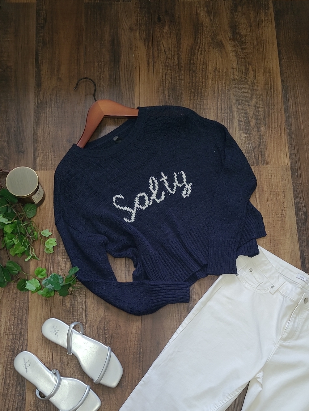 Navy Blue Summer Salty Beach Sweater